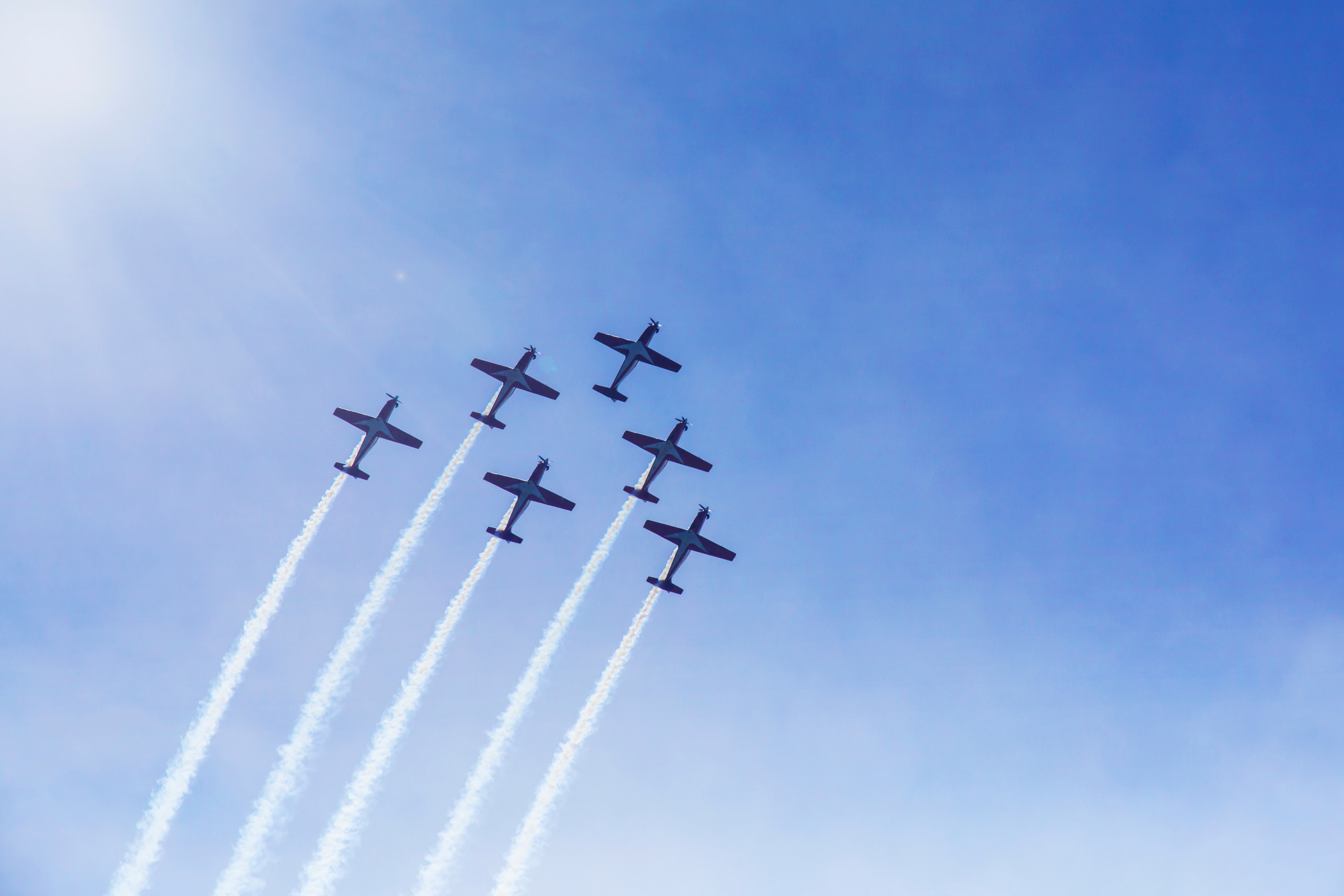 Jet Planes Showing Beautiful Maneuver